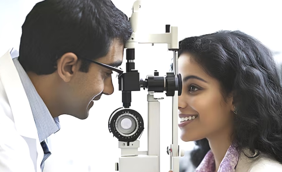 Visual field examination